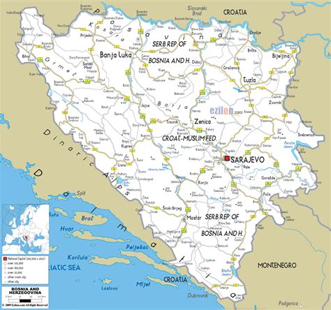 bosna i hercegovina map.